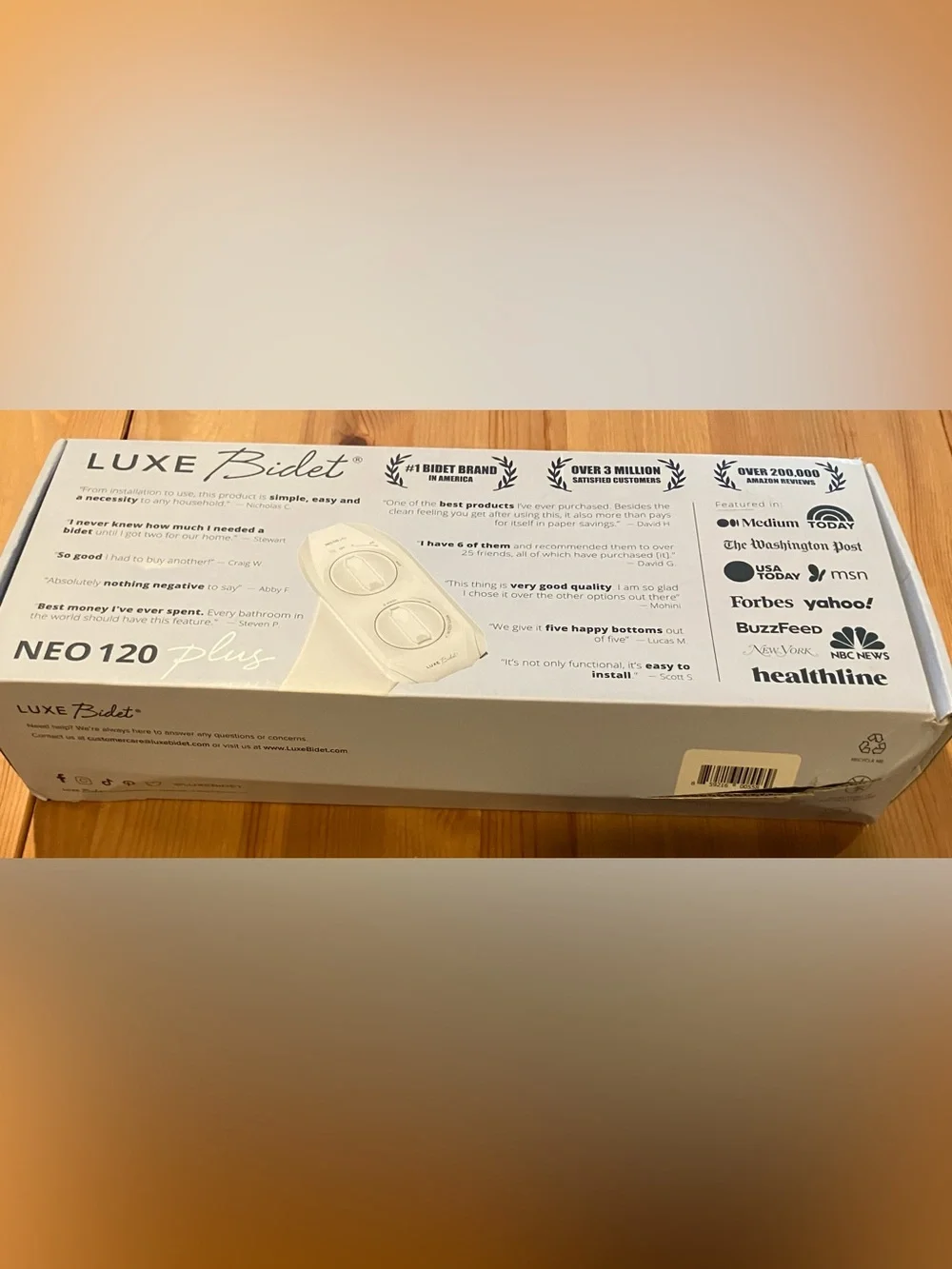 NWOT Factory Sealed Luxe Bidet NEO 120 Plus White